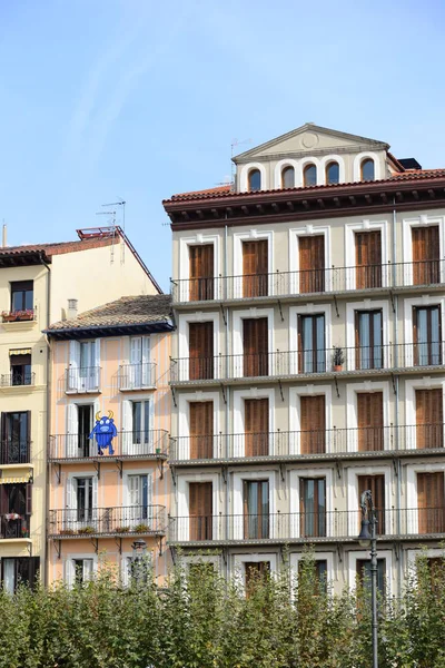 Spanje Pamplona Provinz Navarra Hausfassaden Stadtansichten — Stockfoto