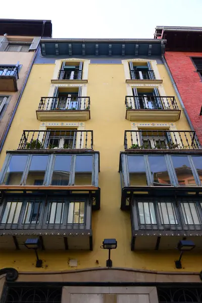 Espanha Pamplona Província Navarre Fachadas Casa Vistas Cidade — Fotografia de Stock