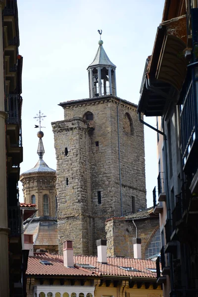 Spanje Pamplona Provinciële Navarra Huis Facades Uitzicht Stad — Stockfoto