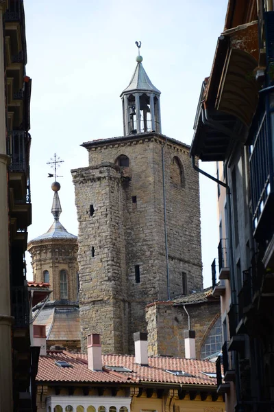 Spanien Pamplona Provinzielle Navarra Hausfacades Stadtblicke — Stockfoto