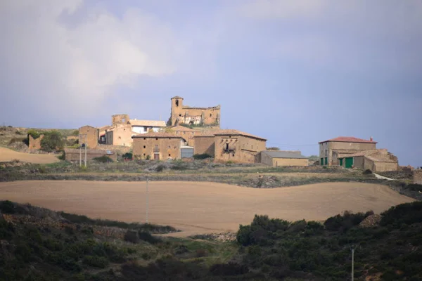 Aflicción Sansoain Provincia Navarra Casas Fachadas Casas Vistas Ciudad — Foto de Stock