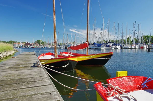 Boats Harbor Brouwershaven Schouwen Duiveland Southern Netherlands — 스톡 사진