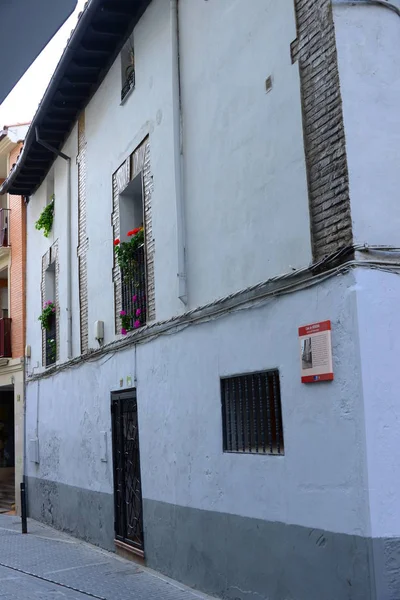 Spanje Huesca Provincie Navarra Huizen Gevels Uitzicht Stad — Stockfoto