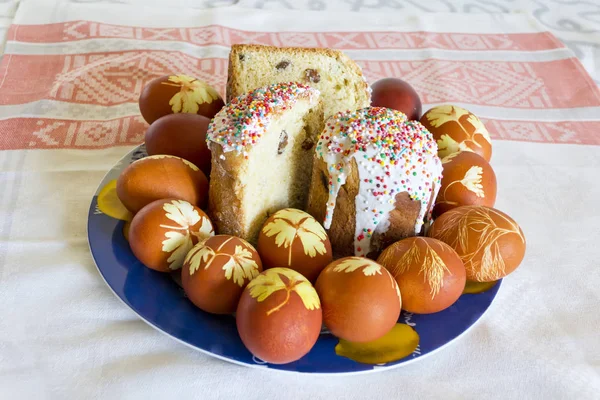 Image Easter Eggs Sugar Pie — Stock Photo, Image