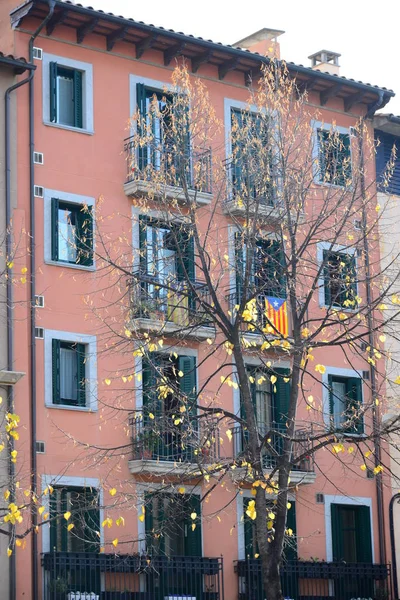 Spanien Offret Girona Provinsen Hus Hus Fasader Utsikt Över Staden — Stockfoto