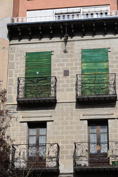 Spanje Slachtoffer Provincie Gerona Huizen Gevels Uitzicht Stad — Stockfoto