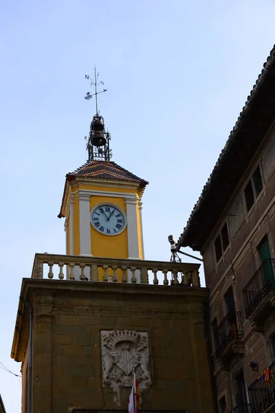 Hiszpanie Ofiary Prowincja Gerona Domy Fasady Domów Widok Miasto — Zdjęcie stockowe