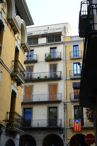 Spain Gerona Gerona Province Houses House Facades City Views — Stock Photo, Image