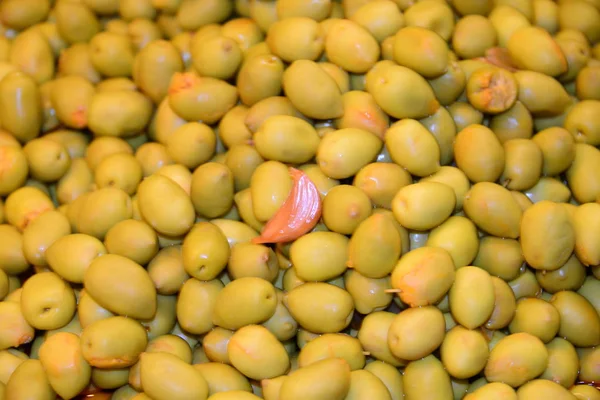Spanje Weekmarkt Vers Fruit Groenten Gerona Provincie Gerona Olijven — Stockfoto