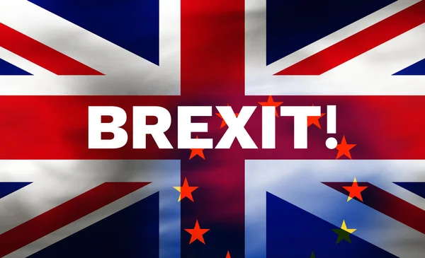 Brexit Storbritannien Flagga Bakgrund Illustration — Stockfoto