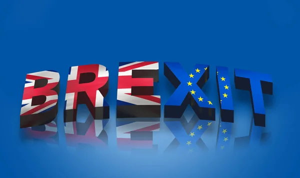 Brexit Rendern Theme Hintergrund Fett Geschrieben — Stockfoto