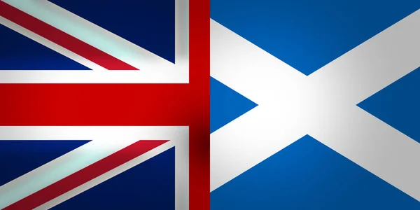 Scotland United Kingdom Flags — Stock Photo, Image