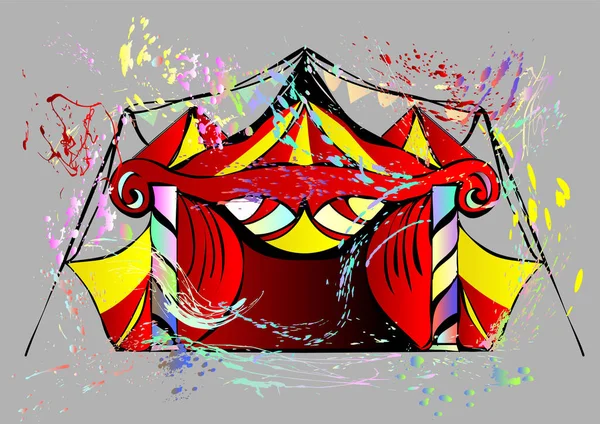 Abstract Circus Tent Met Multicolor Plons — Stockfoto