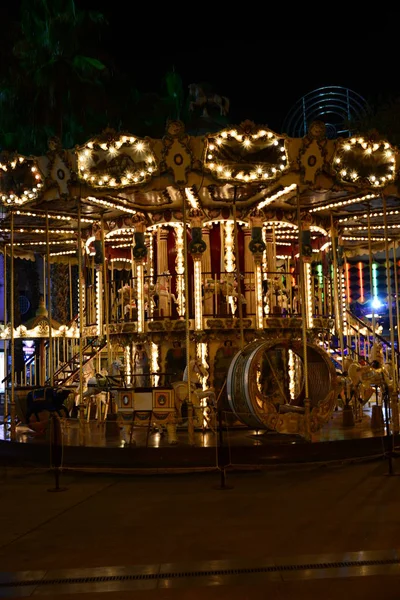 Spanje Lloret Mar Provincie Gerona Carrousel Uitzicht Stad — Stockfoto