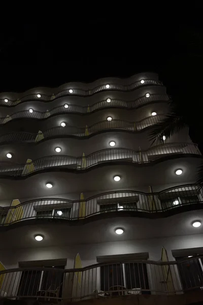 Hiszpanie Lloret Mar Gerona Province Domy Fasady Domów Widok Miasto — Zdjęcie stockowe