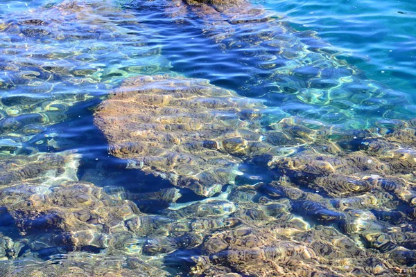 Spanyolország Lloret Mar Gerona Tartomány Mediterrán Kék Strand Szikla — Stock Fotó