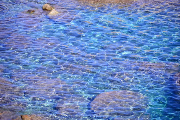 Spain Lloret Mar Gerona Province Mediterranean Blue Beach Rock — Stock Photo, Image