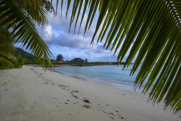 Сейшельські Острови Силует Готель Belle Tortue Пляжі Асе Пас — стокове фото