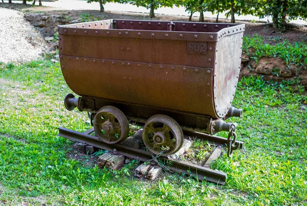 Oude Houten Wagen Het Park — Stockfoto