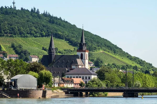 Bingen Rhein Est Une Ville Allemande Située Dans District Mayence — Photo