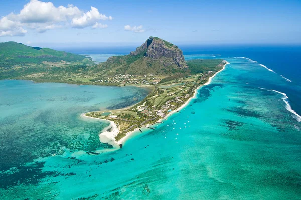 Veduta Aerea Della Montagna Del Brabante Morne Mauritius Patrimonio Dell — Foto Stock