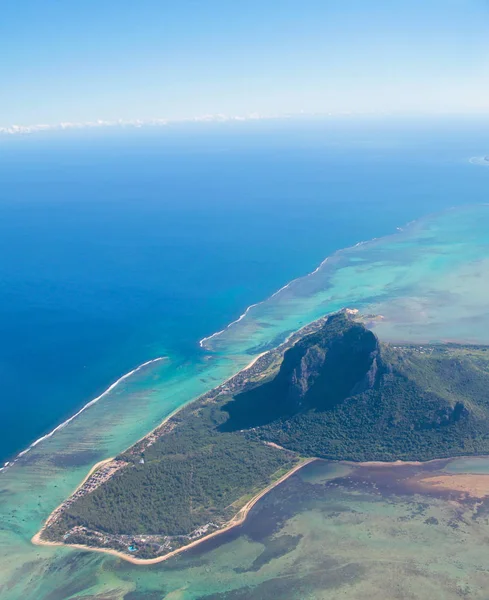 Вид Повітря Маврикій Горою Морне Брабант — стокове фото