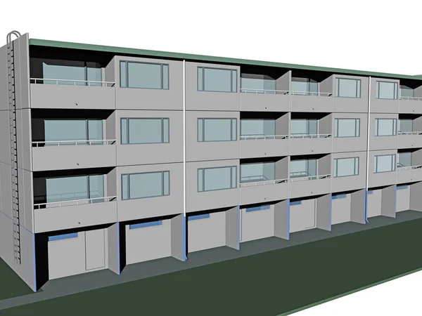 아파트 건물의 시각화 — 스톡 사진