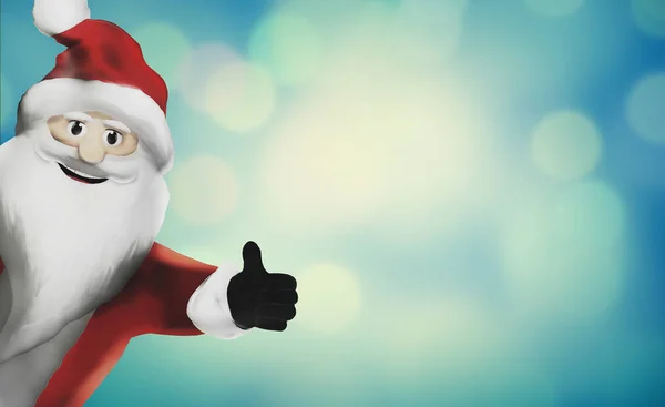 Санта Клаус Делает Большие Пальцы Вверх — стоковое фото