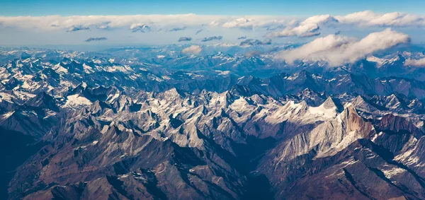 Hermosa Vista Desde Avión Las Montañas Del Himalaya Nieve Del — Foto de Stock