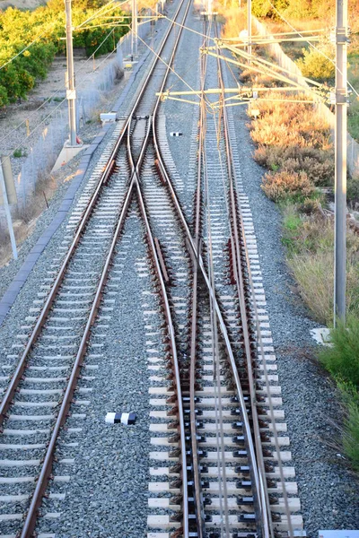 スペインの鉄道線路は — ストック写真