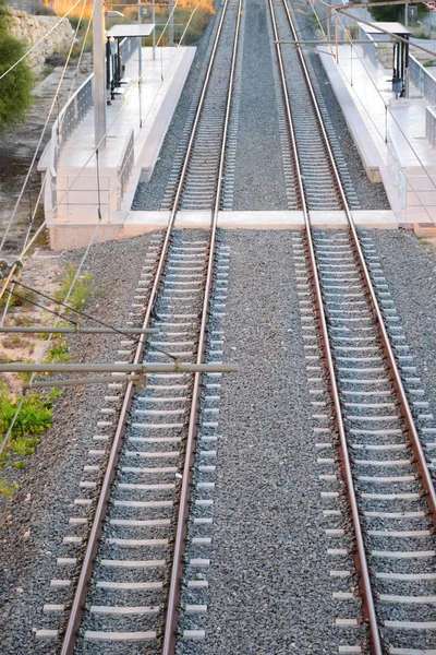 スペインの鉄道線路は — ストック写真