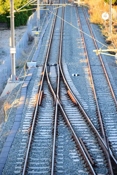 スペインの鉄道線路は — ストック写真