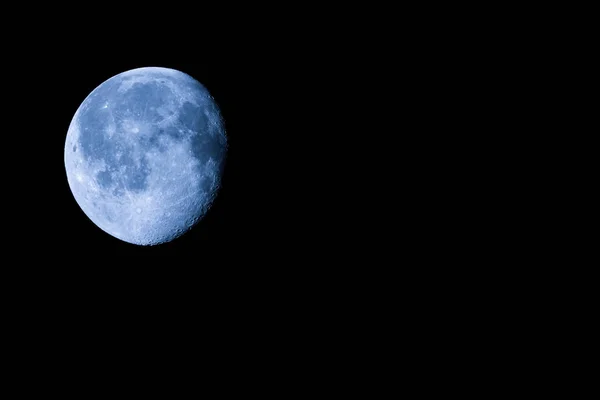 Lamentando Lua Gigantesca Quase Lua Cheia Visto Com Telescópio Astronômico — Fotografia de Stock