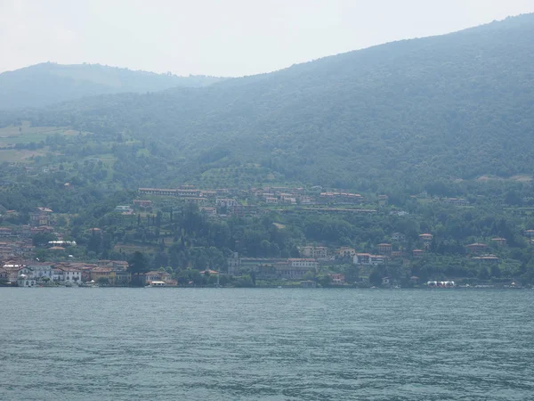 Widok Jezioro Iseo Lombardii Włochy — Zdjęcie stockowe