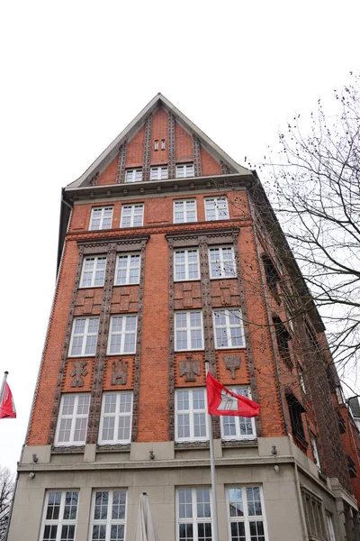 Hamburg Stadtansichten Huizen Gevels — Stockfoto