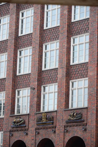 Stadtansichten Fachadas Casas Hamburgo — Fotografia de Stock