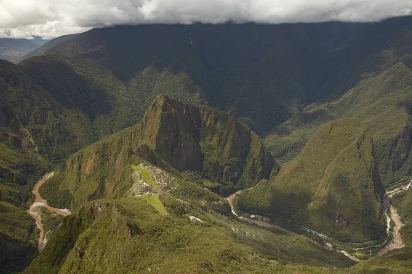 Lost Incan City Machu Picchu Wayna Picchu Cusco Peru Peruvian — Stock Photo, Image