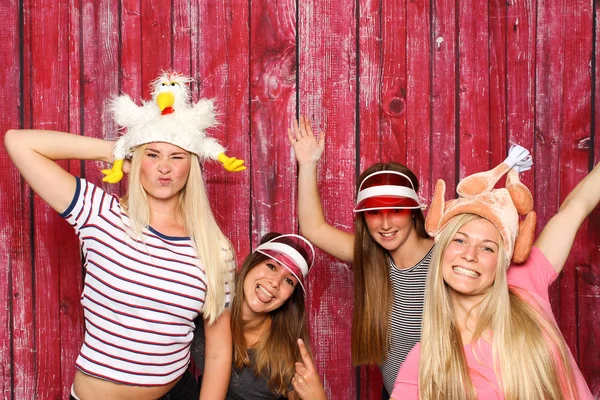 Crazy Chickens Party Girl Photo Box — Stock Photo, Image