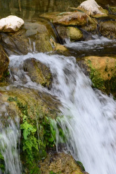 Bela Imagem Panorâmica Uma Cachoeira Espanha Cachoeira Del Moli Dels — Fotografia de Stock