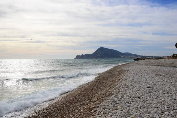 Pavimentação Pedras Praia Rochas Cinzentas — Fotografia de Stock