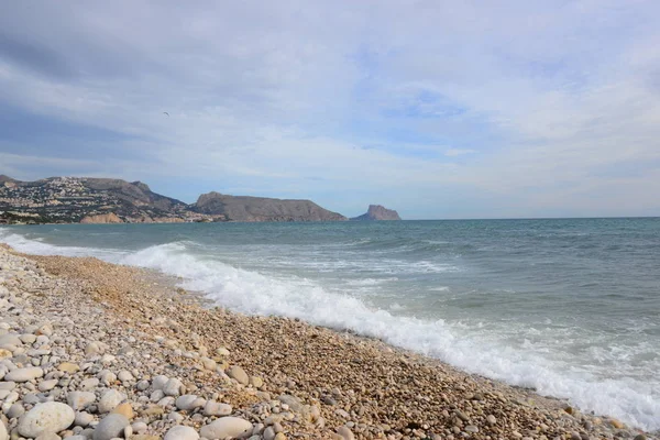 Pavimentação Pedras Praia Rochas Cinzentas — Fotografia de Stock