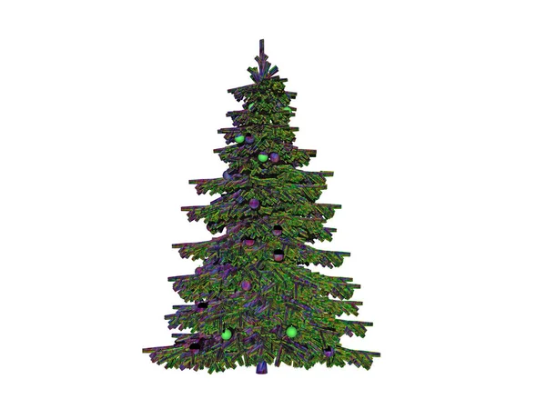 Festive Christmas Tree Holiday Decorations — Stock Photo, Image