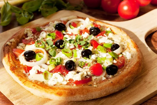 Sabrosa Pizza Italiana Casera — Foto de Stock