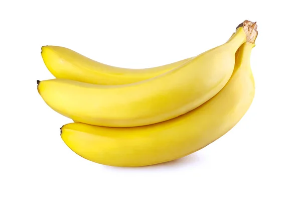 Букет Стиглих Бананів Білому Тлі — стокове фото