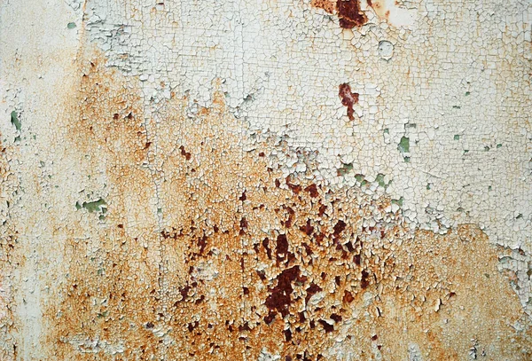 Textura Vintage Abstracta Pintura Pelada Vieja Con Grietas Manchas Óxido —  Fotos de Stock