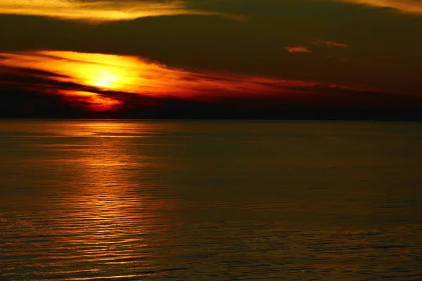 Закат Вечером Балтийском Море — стоковое фото
