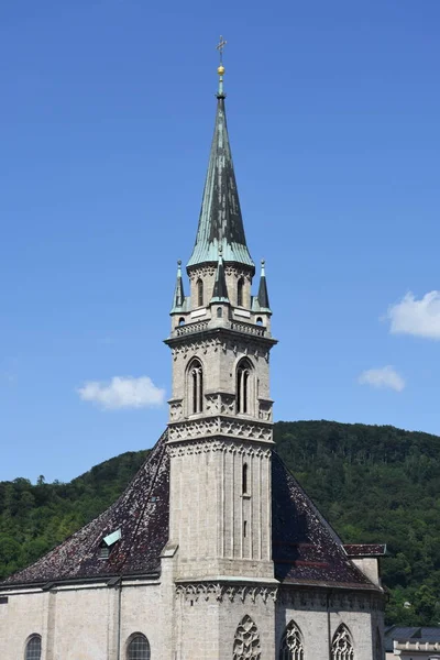 Зальцбург Францисканская Церковь Францисканская Церковь Францисканская Мюнхенская Мюнхенская Церковь Крутой — стоковое фото