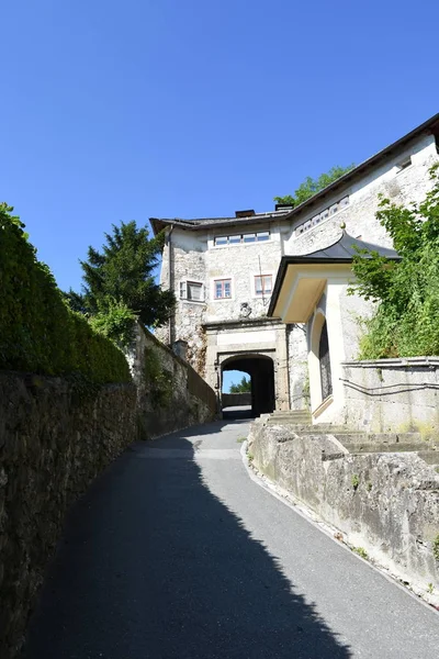 Stefan Zweig Weg Salzburg Altstadt Mozartstadt Stadtzentrum Mittelalter Turm Berg — Stockfoto