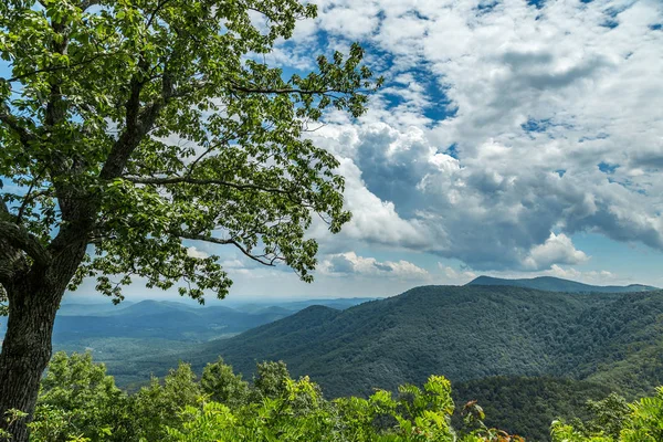 Μια Θέα Της Βόρειας Καρολίνας Υπαίθρου Από Blue Ridge Parkway — Φωτογραφία Αρχείου