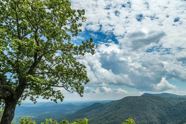 Μια Θέα Της Βόρειας Καρολίνας Υπαίθρου Από Blue Ridge Parkway — Φωτογραφία Αρχείου